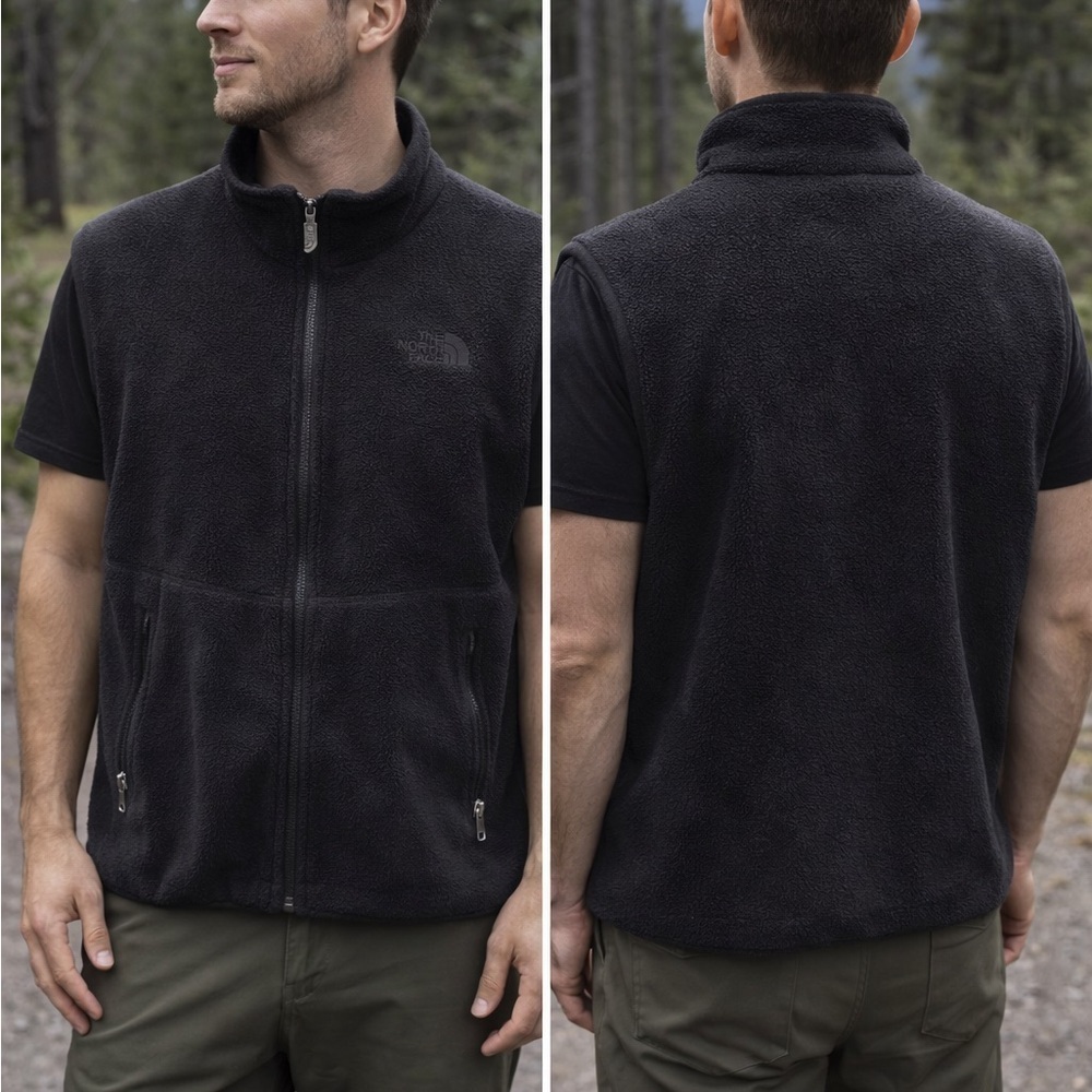 Vintage The North Face Denali Fleece Vest Black Small Made in USA 90s Gorpcore